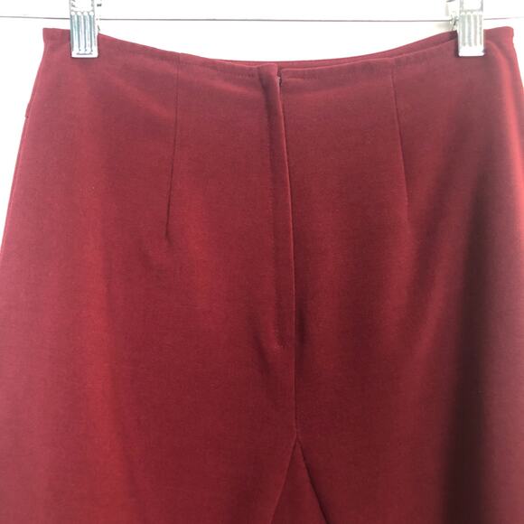 Wrapper High Waisted Red A Line Skirt - Picture 7 of 10